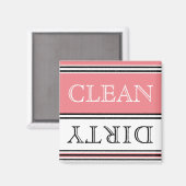 Nautische koraalperzik Dishwasher Dirty Clean Magn Magneet (Voorkant / Achterkant)