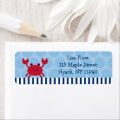 Nautische krab Adresetiketten Etiket (Insitu)