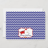 Nautische Krab Baby Douche Uitnodigingen (Achterkant)