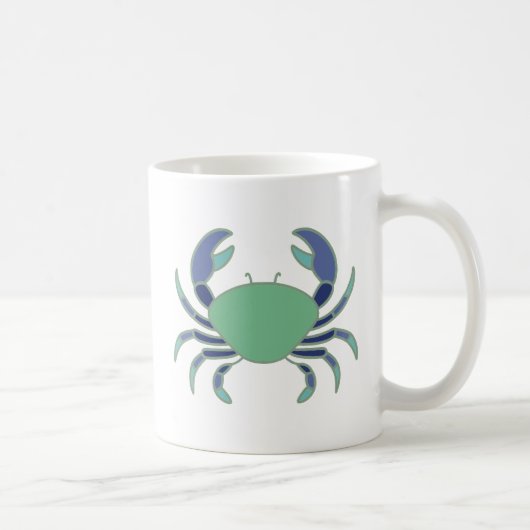 Nautische Krab Kustmok Koffiemok (Rechts)