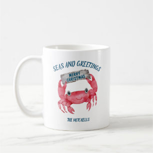 Nautische Krab Zee Groeten Kerstmis Koffiemok