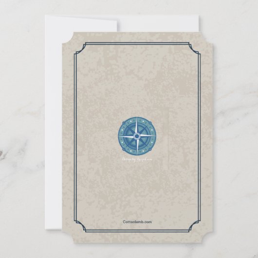 Nautische krans uitnodiging (Achterkant)