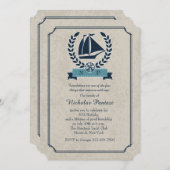 Nautische krans uitnodiging (Voorkant / Achterkant)