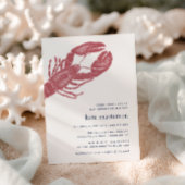 nautische kreeft Baby shower-uitnodiging Kaart