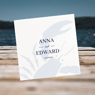 nautische kreeft bruiloft papieren servetten