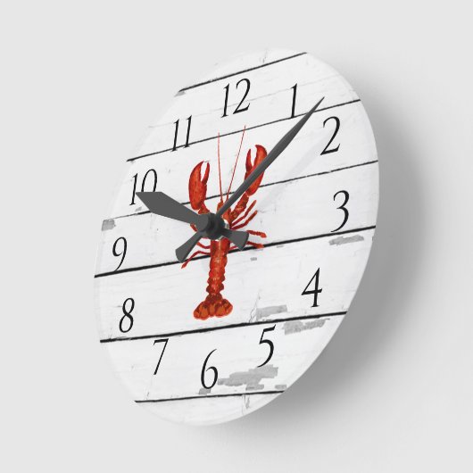 Nautische Kreeft Scheepslap Rustiek Decor Ronde Klok (Hoek)