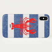 nautische kreeftenstijl Case-Mate iPhone case (Achterkant (horizontaal))