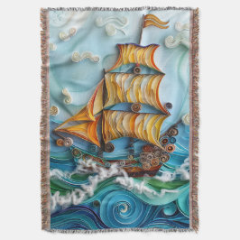 Nautische kunst Geweven Gooi Deken