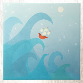 Nautische kunst in de verkoop tegeltje