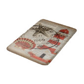 Nautische kunst kuststrand zeeschelp vuurtoren badmat (Gekanteld)