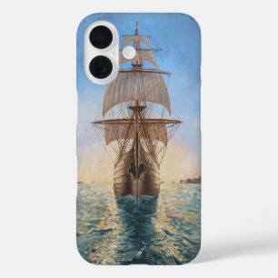 Nautische kunst Print het schip op Zee iPhone 16 Hoesje