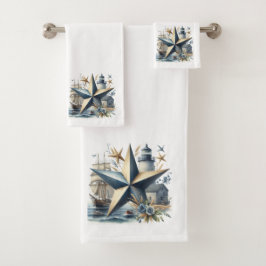 Nautische kust bad handdoek
