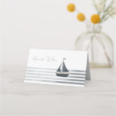Nautische kust bruiloft plaats kaart plaatskaartje (Achterkant)