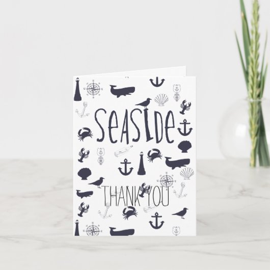 nautische kust dank u bedankkaart (Voorkant)