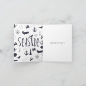 nautische kust dank u bedankkaart (Binnen)