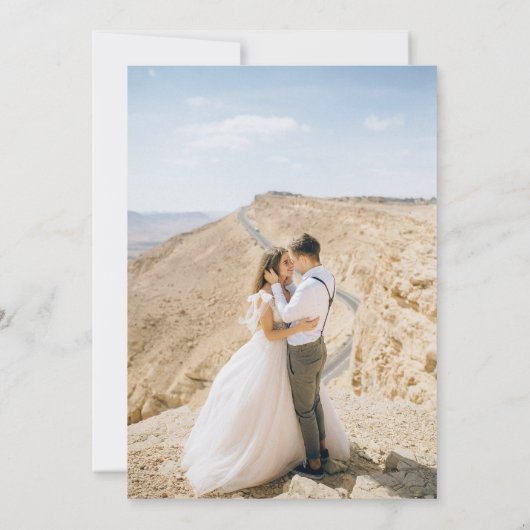 Nautische Kust Hand Getrokken Zeeschelp Shell Wedd Kaart (Achterkant)