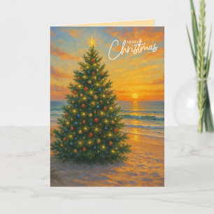 Nautische/Kust Kerstboom strand Kaart