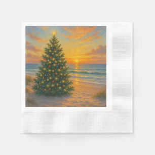 Nautische/Kust Kerstboom strand Servet