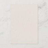 Nautische kust Shell formele bruiloft details ECRU Informatiekaartje (Achterkant)