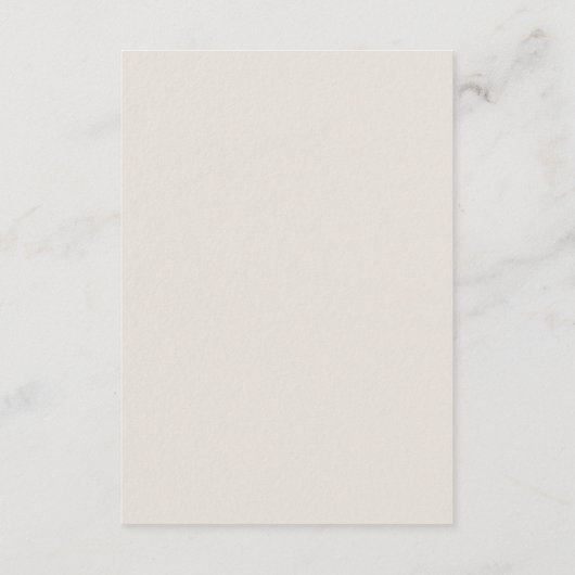 Nautische kust Shell formele bruiloft details ECRU Informatiekaartje (Achterkant)