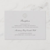 Nautische Kust Shell Klassieke Receptie Wedding Informatiekaartje (Voorkant)