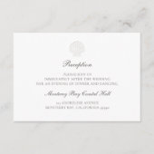Nautische Kust Shell Pure Receptie Wedding Informatiekaartje (Voorkant)