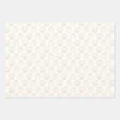 Nautische Kust Strand Chic Gouden Zeeschelp Schelp Inpakpapier Vel (Voorkant 3)