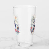 Nautische kustboot thema "Laten we nauti krijgen" Glas (Links)