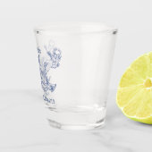 Nautische kustbruiloft voor paren Shot glass Glas (Rechts)