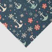 Nautische Kustkerst Anker Tissue Papier (Detail)