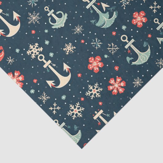 Nautische Kustkerst Anker Tissue Papier (Detail)