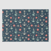 Nautische Kustkerst Anker Tissue Papier (Voorkant)