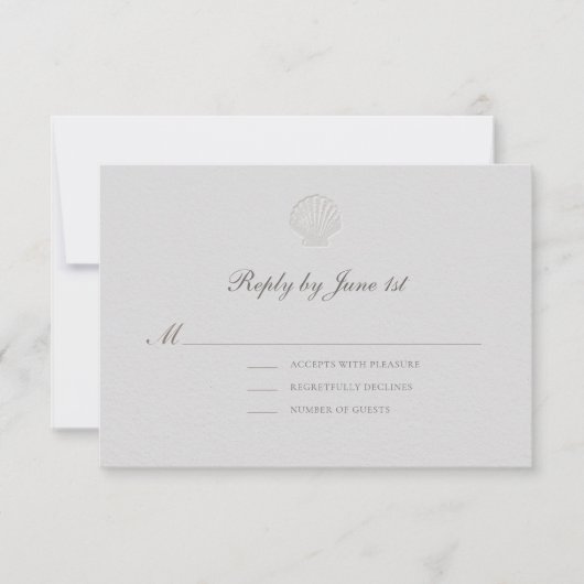 nautische kustschaal formele huwelijksreactie (Voorkant)