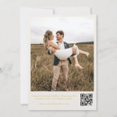Nautische Kustschelp Monogram QR Code Trouwen Save The Date (Achterkant)