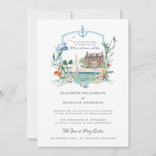 Nautische kustzeegang | Weddenschap Kaart (Voorkant)