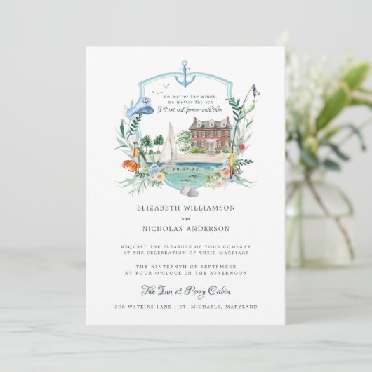 Nautische kustzeegang | Weddenschap Kaart (Staand voorkant)