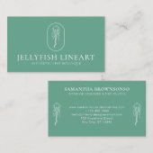 nautische kwal in de groene oceaan visitekaartje (Voorkant / Achterkant)