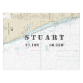 Nautische lengtegraad breedtegraad Zuidoost-Florid Tafelkleed (Voorkant (Horizontaal))