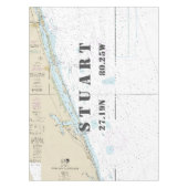 Nautische lengtegraad breedtegraad Zuidoost-Florid Tafelkleed (Voorkant)