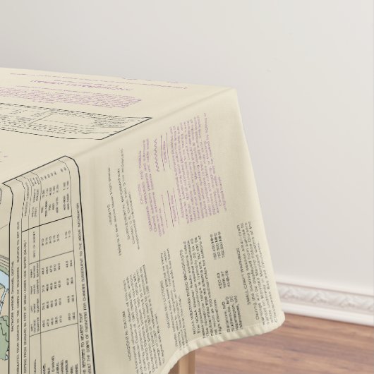 Nautische lengtegraad Latitude Baltimore MD 12281 Tafelkleed (Voorbeeld)