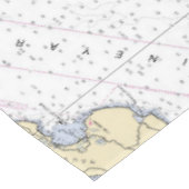 Nautische lengtegraad Latitude Martha's Vineyard Tafelkleed (Gekanteld)