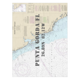 Nautische lengtegraad Latitude Punta Gorda Florida Tafelkleed