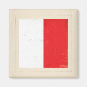 Nautische letter "H" Signaalvlag Magneet (Voorkant)