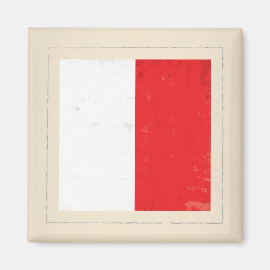 Nautische letter "H" Signaalvlag Magneet (Voorkant)