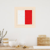 Nautische letter "H" Signaalvlag Poster (Keuken)