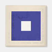 Nautische letter "P" Signaalvlag Magneet (Voorkant)