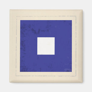 Nautische letter "P" Signaalvlag Magneet