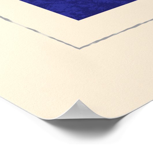 Nautische letter "P" Signaalvlag Poster (Hoek)