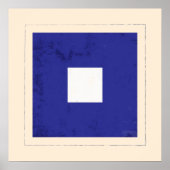 Nautische letter "P" Signaalvlag Poster (Voorkant)
