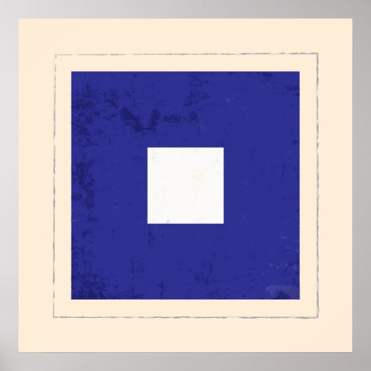 Nautische letter "P" Signaalvlag Poster (Voorkant)